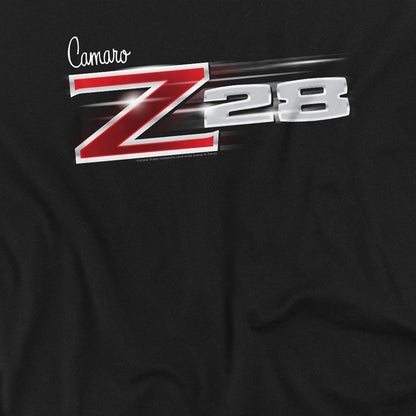 Black - Side - Chevrolet Unisex Adult Z28 Logo Long-Sleeved T-Shirt