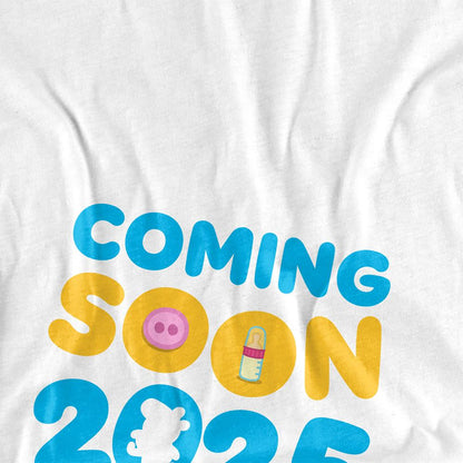 White - Back - Peppa Pig Womens-Ladies Coming Soon 2025 Bump T-Shirt