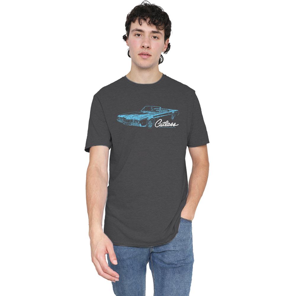 Charcoal - Back - Oldsmobile Unisex Adult 68 Cutlass Heather T-Shirt