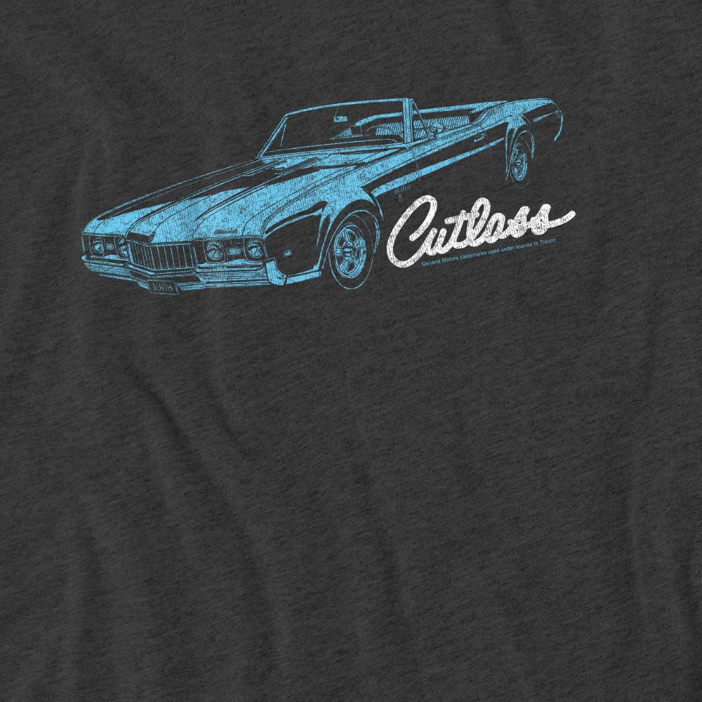 Charcoal - Side - Oldsmobile Unisex Adult 68 Cutlass Heather T-Shirt