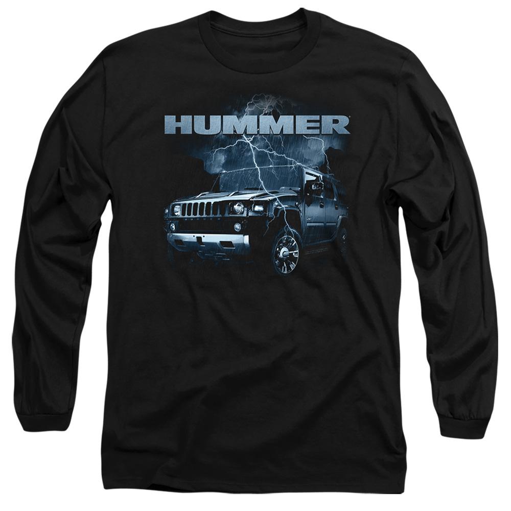 Black - Front - Hummer Unisex Adult Stormy Ride Long-Sleeved T-Shirt