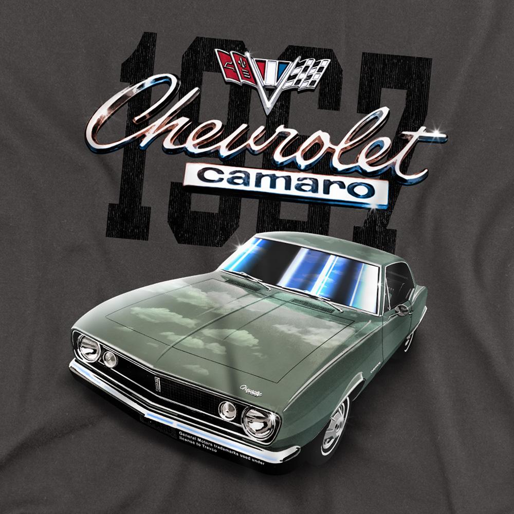 Charcoal - Side - Chevrolet Unisex Adult Classic Camaro Long-Sleeved T-Shirt
