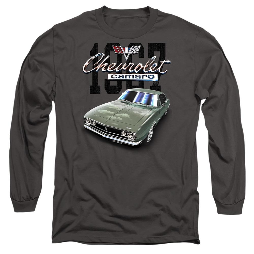Charcoal - Front - Chevrolet Unisex Adult Classic Camaro Long-Sleeved T-Shirt