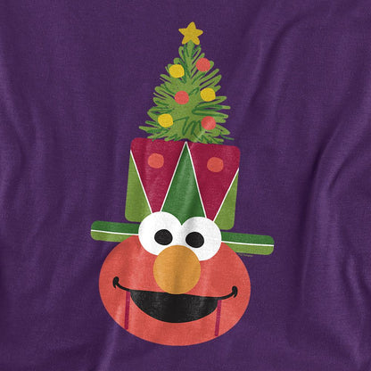 Purple - Back - Sesame Street Unisex Adult Elmo Nutcracker Christmas T-Shirt