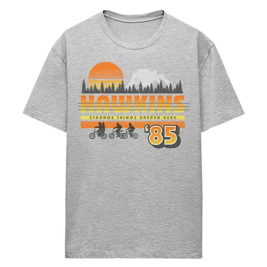 Athletic Heather - Front - Stranger Things Womens-Ladies Hawkins 85 Retro T-Shirt