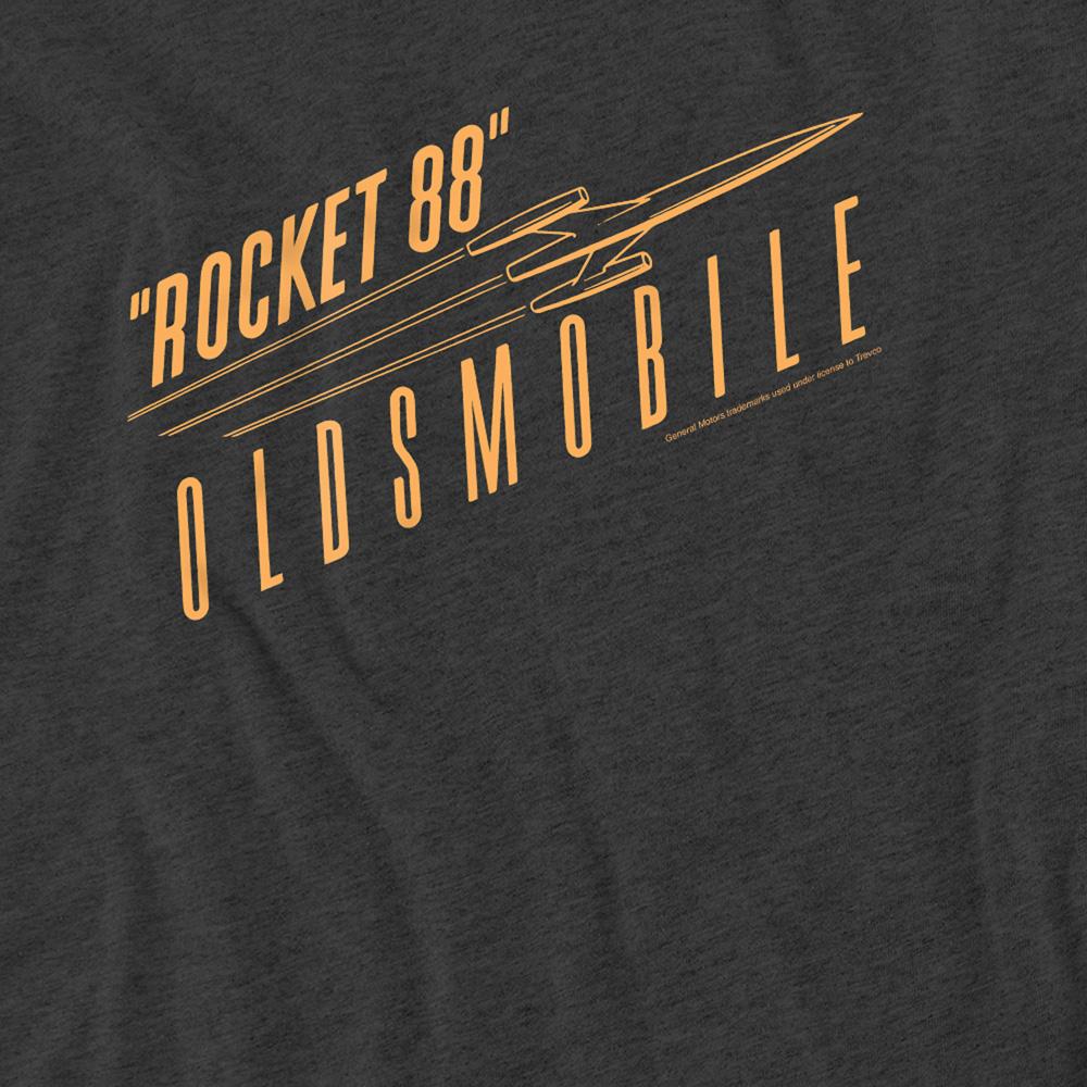Charcoal - Side - Oldsmobile Unisex Adult Retro 88 Heather T-Shirt