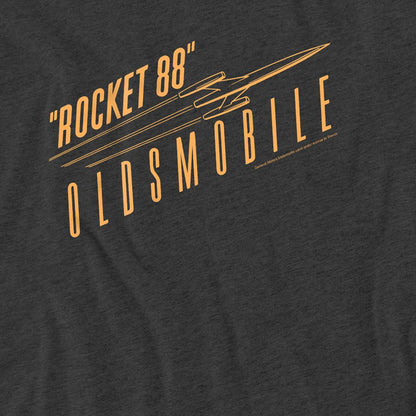 Charcoal - Side - Oldsmobile Unisex Adult Retro 88 Heather T-Shirt