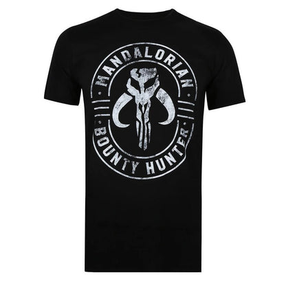 Black - Front - Star Wars: The Mandalorian Mens Emblem T-Shirt