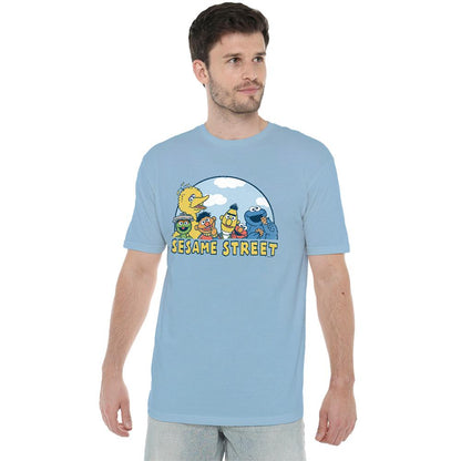 Light Blue - Lifestyle - Sesame Street Unisex Adult Group T-Shirt