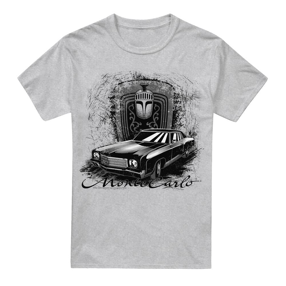 Athletic Heather - Front - Chevrolet Unisex Adult Monte Carlo Drawing T-Shirt