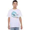 White - Front - Lilo & Stitch Boys Big Wave Surf T-Shirt