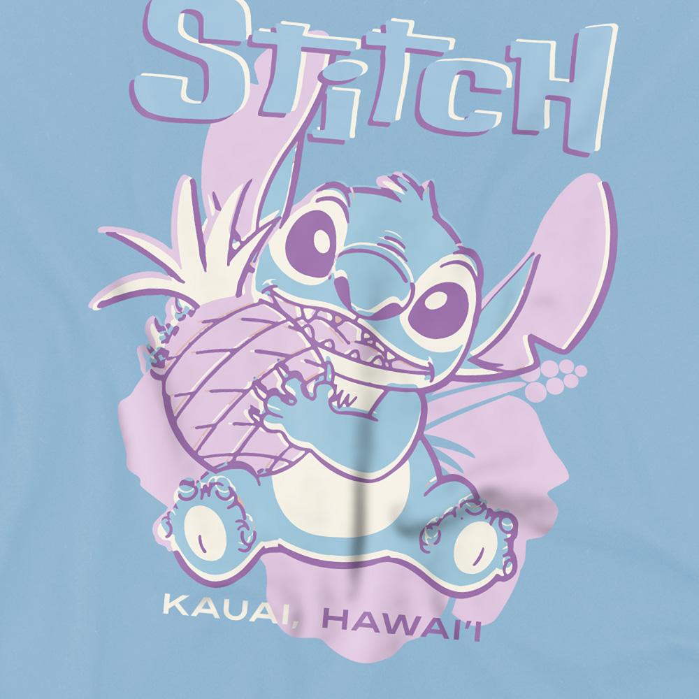 Sky Blue - Back - Lilo & Stitch Girls Pineapple Posterized T-Shirt
