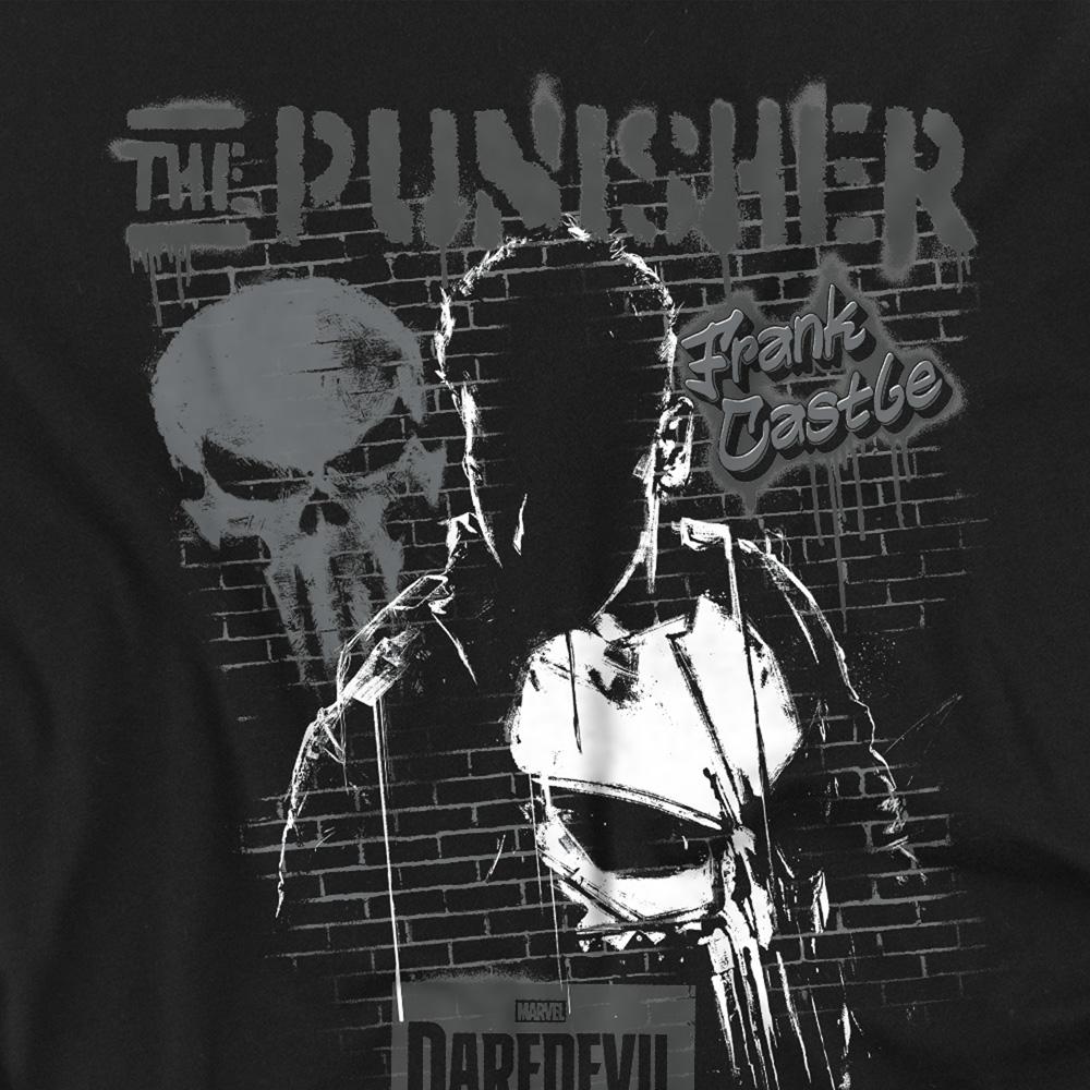 Black - Side - Daredevil Unisex Adult Born Again Punisher T-Shirt