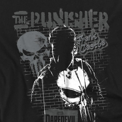 Black - Side - Daredevil Unisex Adult Born Again Punisher T-Shirt