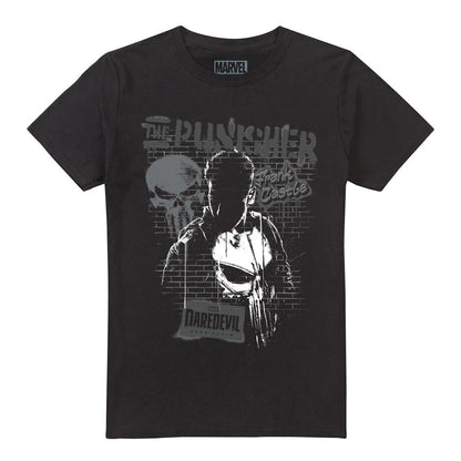 Black - Front - Daredevil Unisex Adult Born Again Punisher T-Shirt