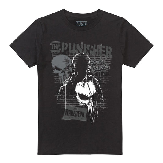 Black - Front - Daredevil Unisex Adult Born Again Punisher T-Shirt