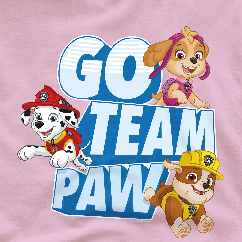 Pink - Side - Paw Patrol Unisex Adult Go Team Paw T-Shirt