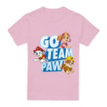Pink - Front - Paw Patrol Unisex Adult Go Team Paw T-Shirt