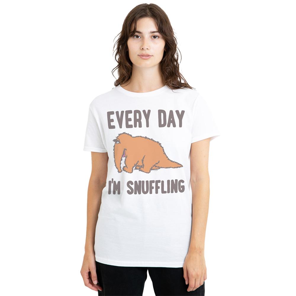 White - Back - Sesame Street Womens-Ladies The Snuffle T-Shirt