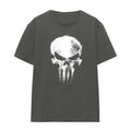 Light Graphite - Lifestyle - Daredevil Womens-Ladies Born Again Punisher Skull T-Shirt