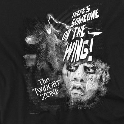 Black - Side - The Twilight Zone Unisex Adult Someone On The Wing T-Shirt