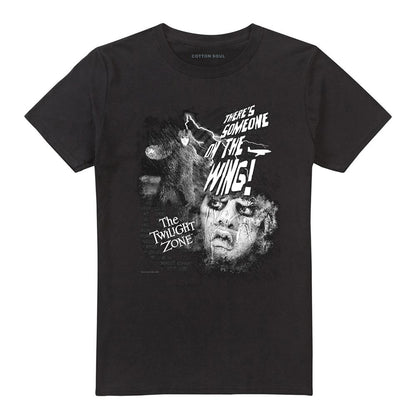 Black - Front - The Twilight Zone Unisex Adult Someone On The Wing T-Shirt