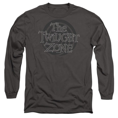 Charcoal - Front - The Twilight Zone Unisex Adult Spiral Logo Long-Sleeved T-Shirt