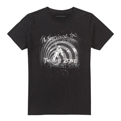 Black - Front - The Twilight Zone Unisex Adult I Survived T-Shirt