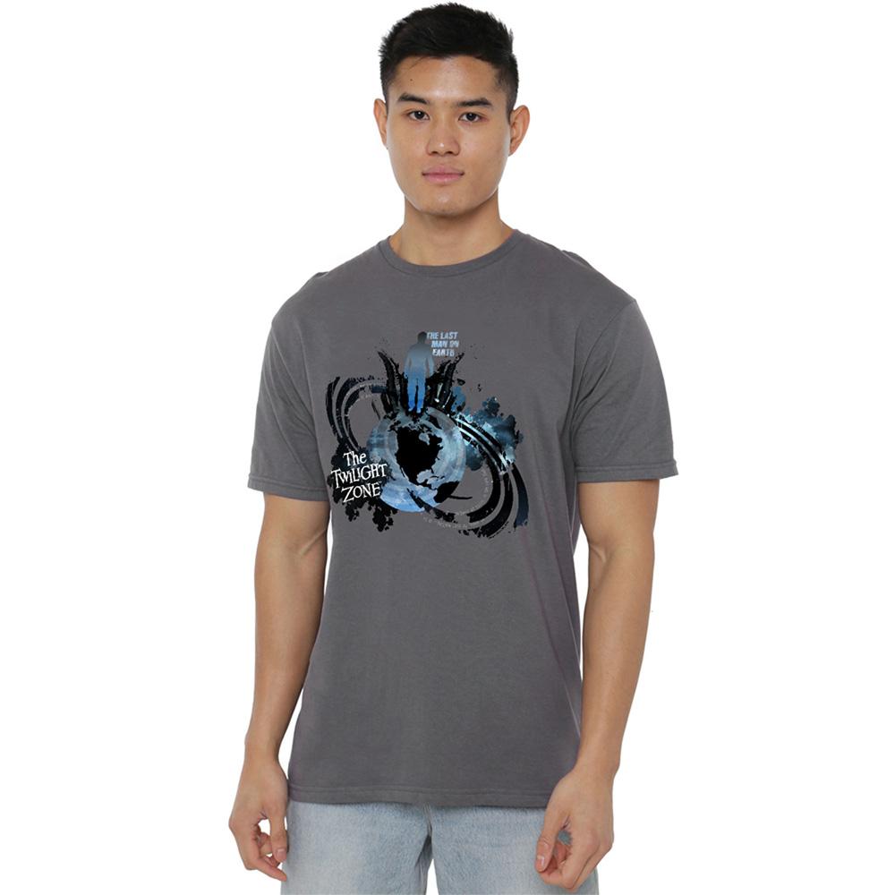 Charcoal - Back - The Twilight Zone Unisex Adult Last Man On Earth T-Shirt