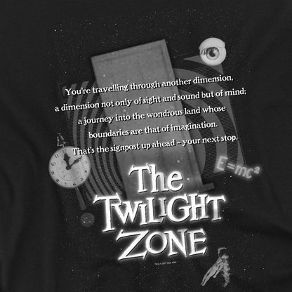 Black - Side - The Twilight Zone Unisex Adult Monologue Long-Sleeved T-Shirt
