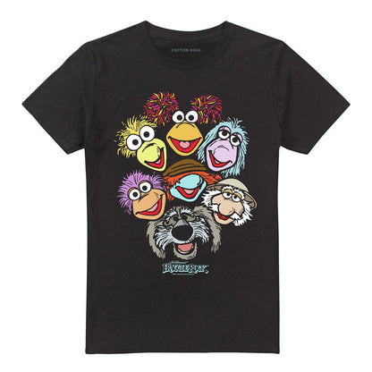 Black - Front - Fraggle Rock Unisex Adult Fraggle Flock T-Shirt