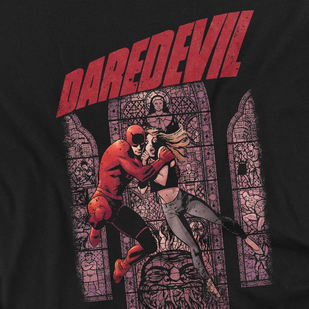 Black - Side - Daredevil Unisex Adult Born Again Comic Cover Long-Sleeved T-Shirt