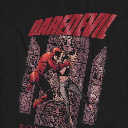 Black - Back - Daredevil Womens-Ladies Born Again Comic Cover T-Shirt