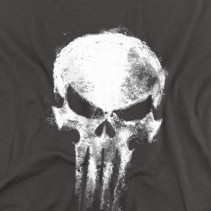 Light Graphite - Back - Daredevil Unisex Adult Born Again Punisher Skull Long-Sleeved T-Shirt