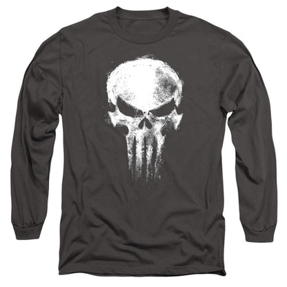 Light Graphite - Front - Daredevil Unisex Adult Born Again Punisher Skull Long-Sleeved T-Shirt
