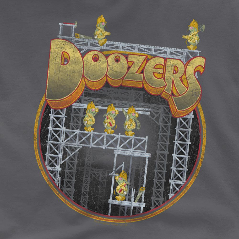 Charcoal - Side - Fraggle Rock Unisex Adult Rock Doozers Construction T-Shirt