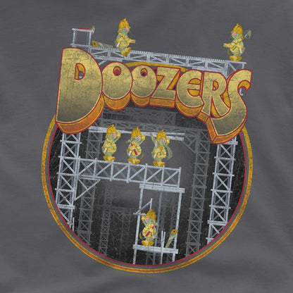 Charcoal - Side - Fraggle Rock Unisex Adult Rock Doozers Construction T-Shirt