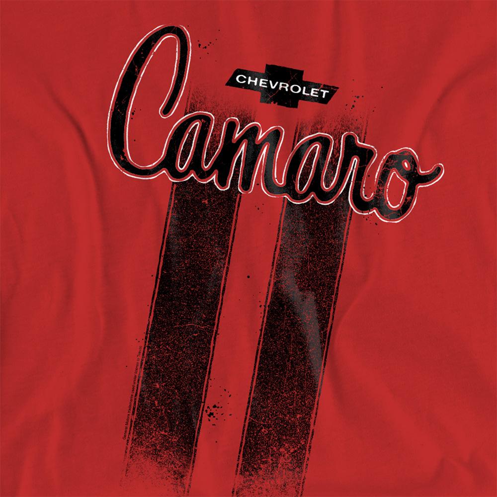 Red - Side - Chevrolet Womens-Ladies Camaro Stripes T-Shirt