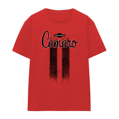 Red - Front - Chevrolet Womens-Ladies Camaro Stripes T-Shirt