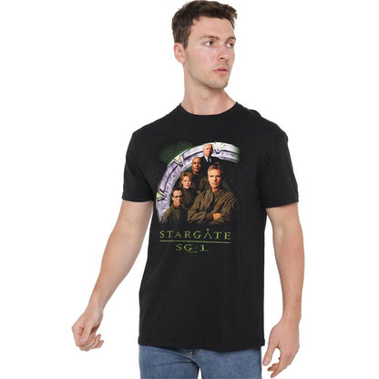 Black - Lifestyle - Stargate SG-1 Unisex Adult Cast Stacked T-Shirt