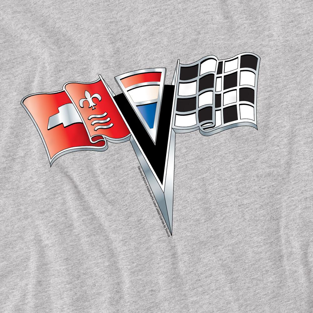 Athletic Heather - Side - Chevrolet Unisex Adult 2nd Gen Vette Nose Emblem Heather T-Shirt