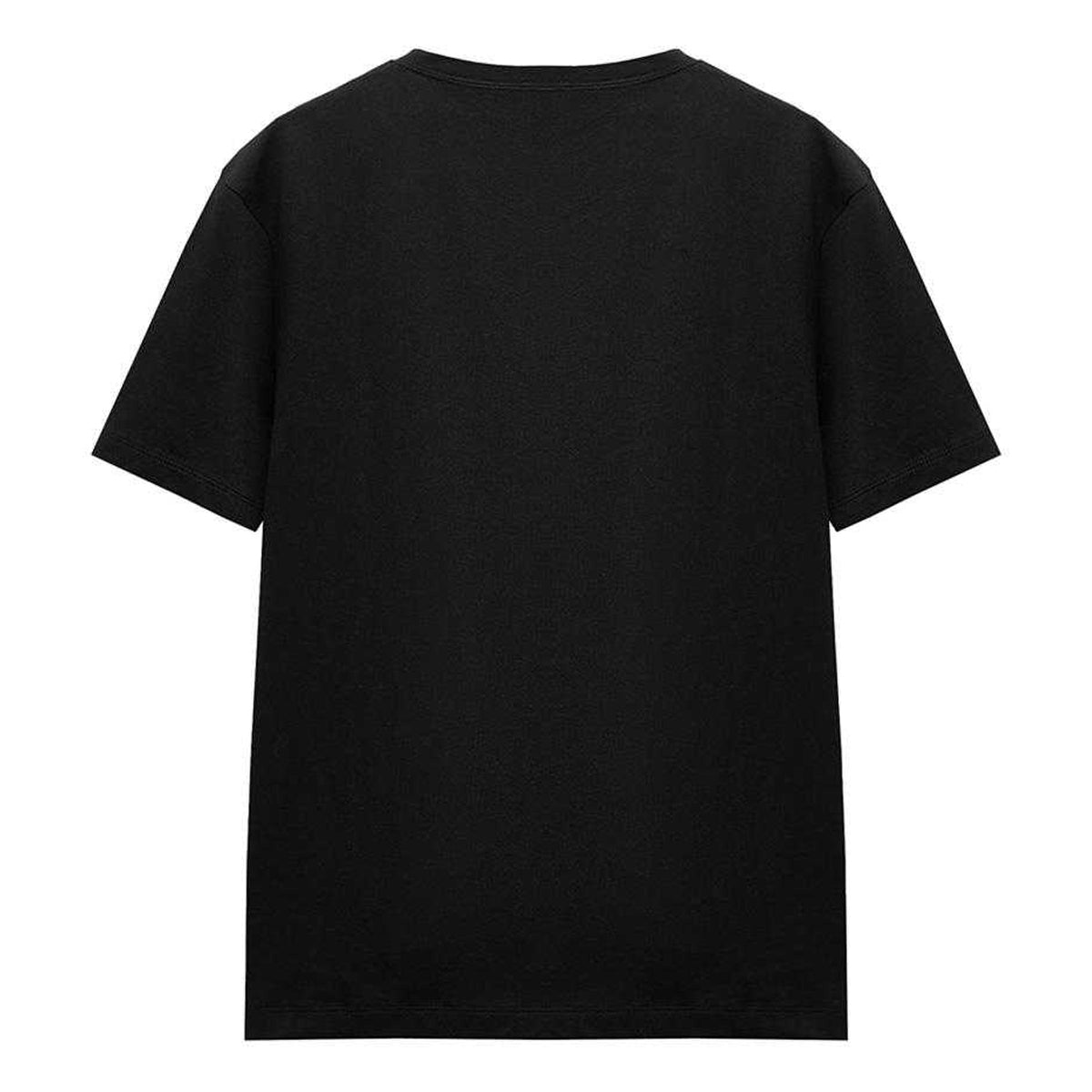 Black - Back - Stranger Things Womens-Ladies Sunset Logo T-Shirt