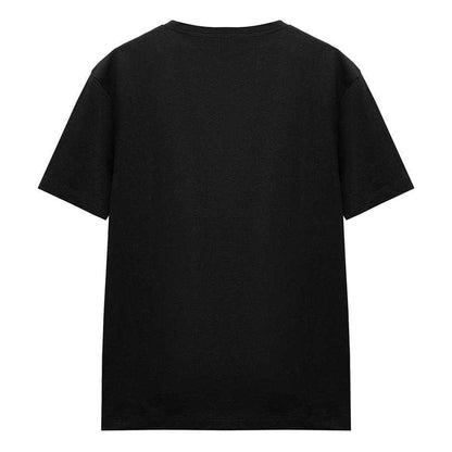 Black - Back - Stranger Things Womens-Ladies Sunset Logo T-Shirt