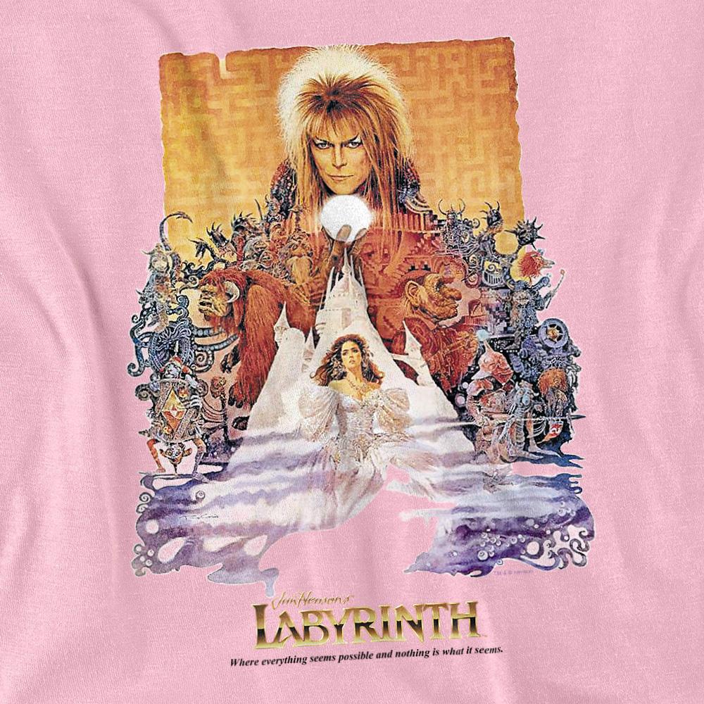 Pink - Side - Labyrinth Unisex Adult Movie Poster T-Shirt