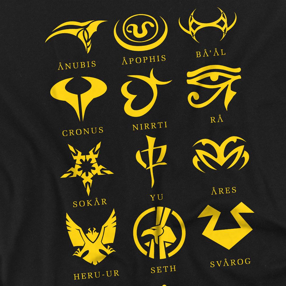 Black - Pack Shot - Stargate SG-1 Unisex Adult Goa´uld Characters T-Shirt