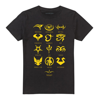 Black - Front - Stargate SG-1 Unisex Adult Goa´uld Characters T-Shirt