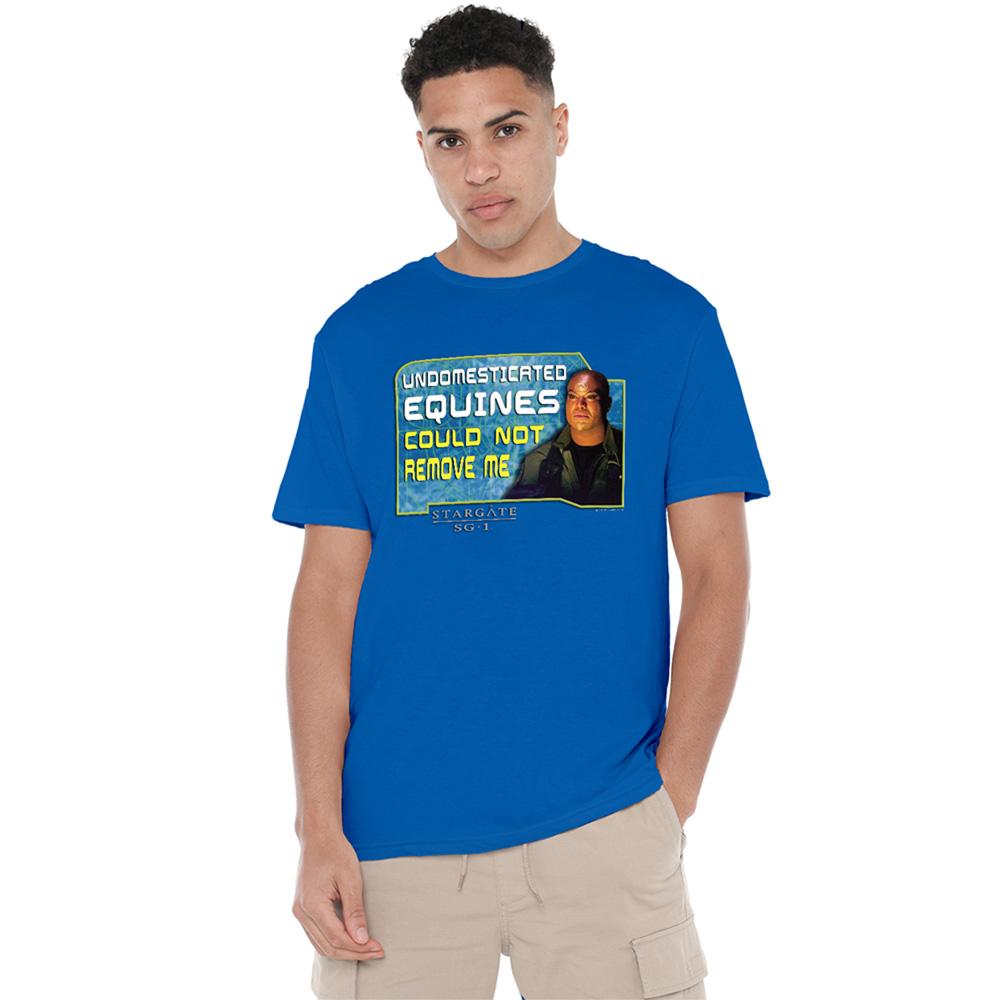 Royal Blue - Back - Stargate SG-1 Unisex Adult Dedicated Teal´c T-Shirt