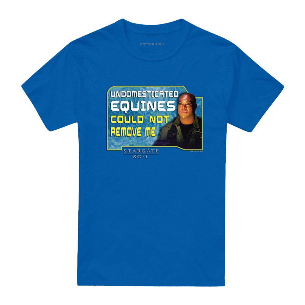Royal Blue - Front - Stargate SG-1 Unisex Adult Dedicated Teal´c T-Shirt
