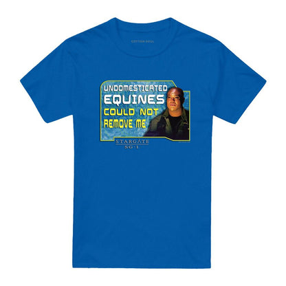 Royal Blue - Front - Stargate SG-1 Unisex Adult Dedicated Teal´c T-Shirt