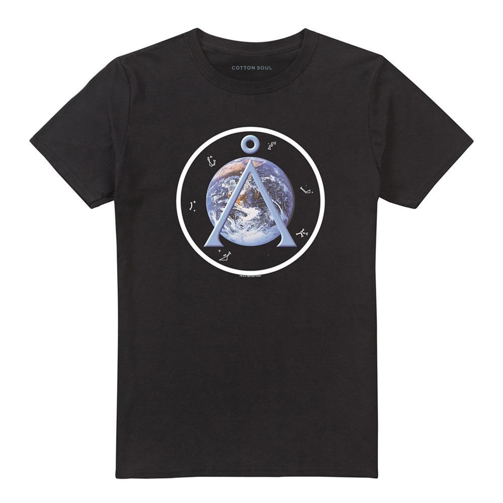 Black - Front - Stargate SG-1 Unisex Adult Earth Emblem T-Shirt